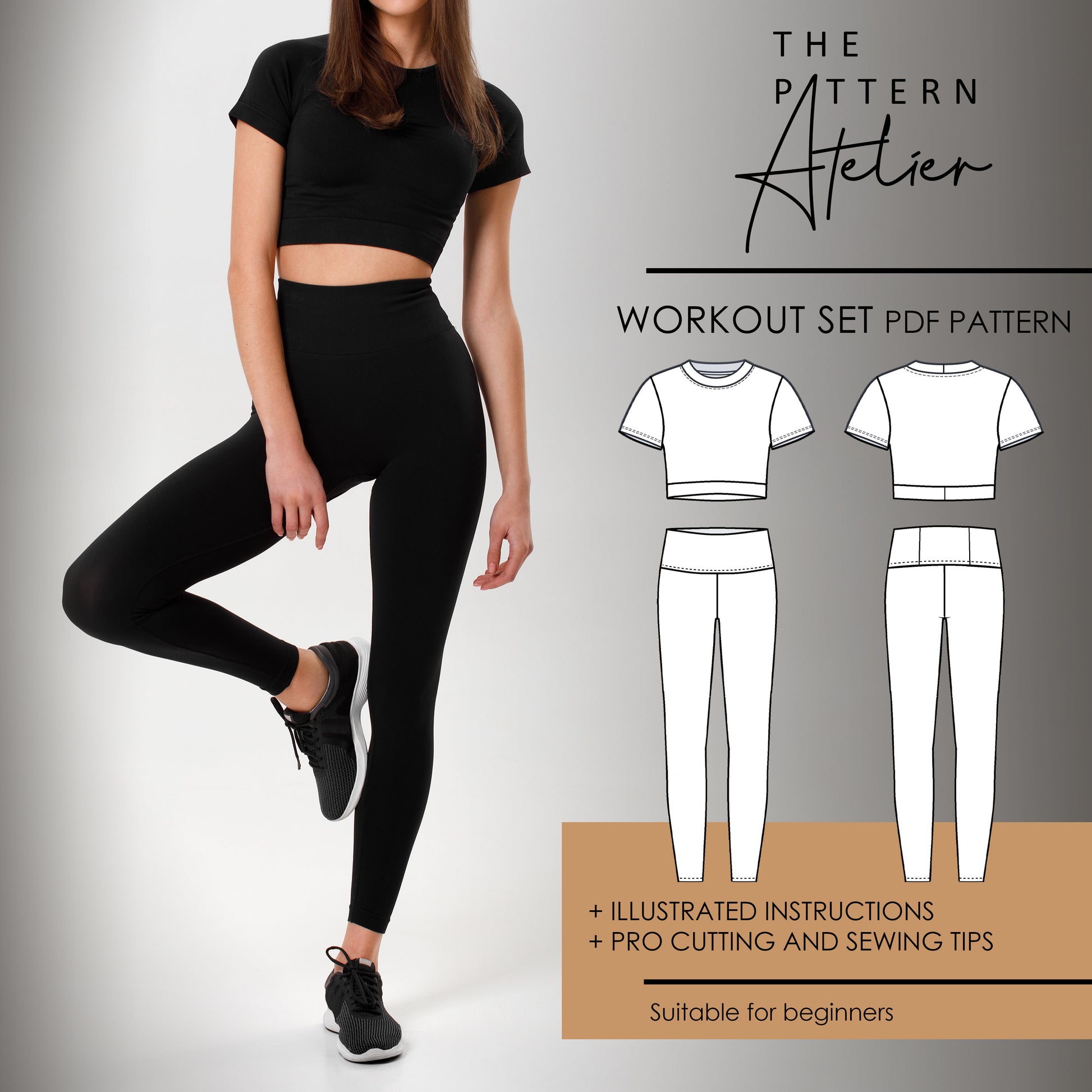 Basic Workout Set PDF digital sewing pattern bundle cover image
